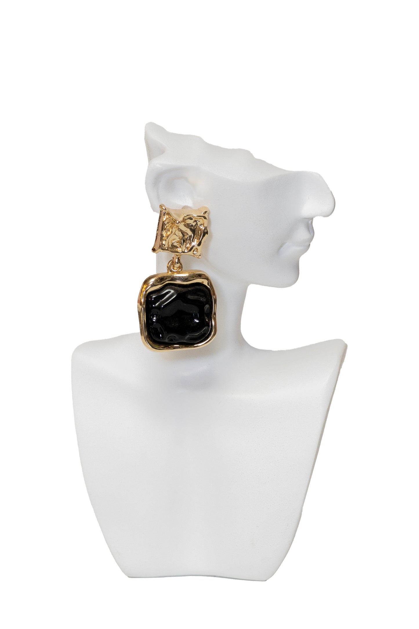 black stone earrings