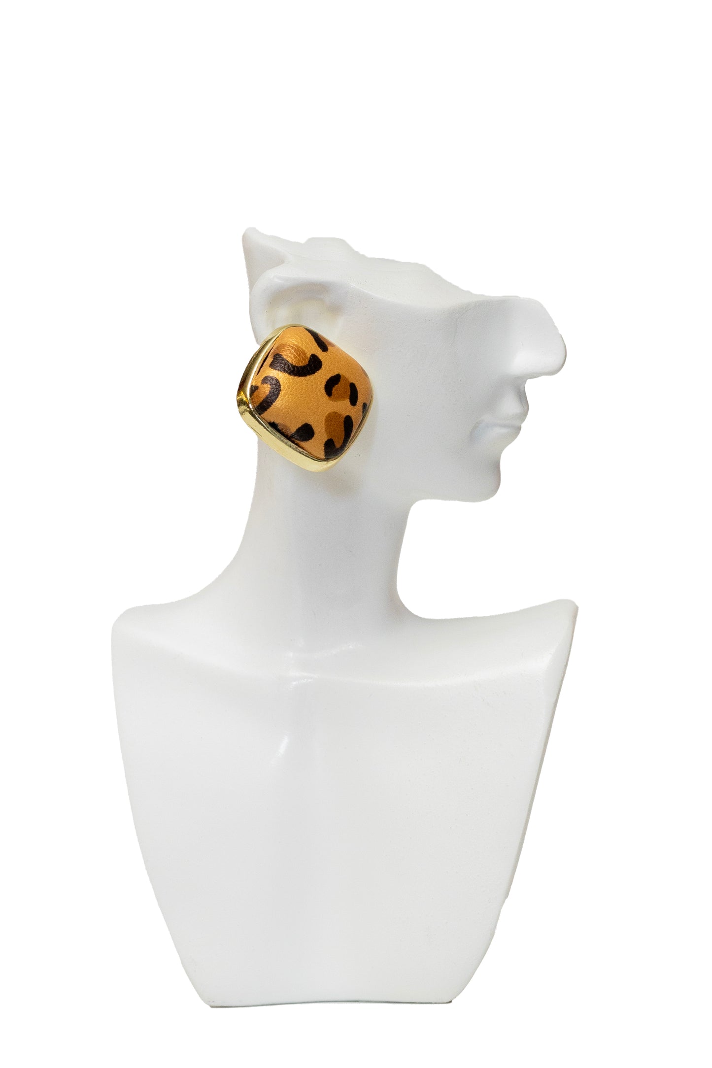 yellow tiger earrings
