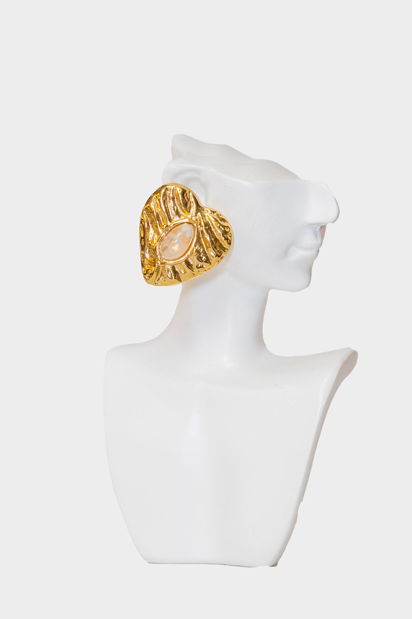 shiny heart earrings