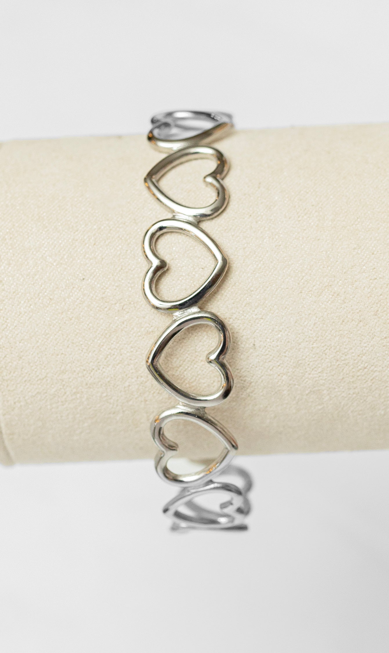 silver heart bracelet