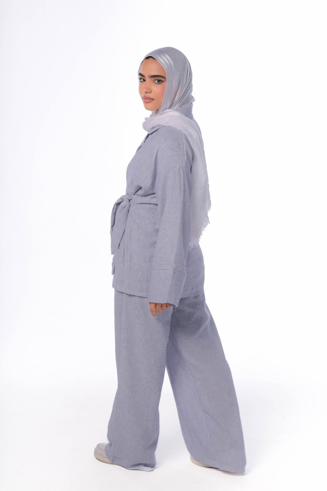 Tie wrap set in baby blue