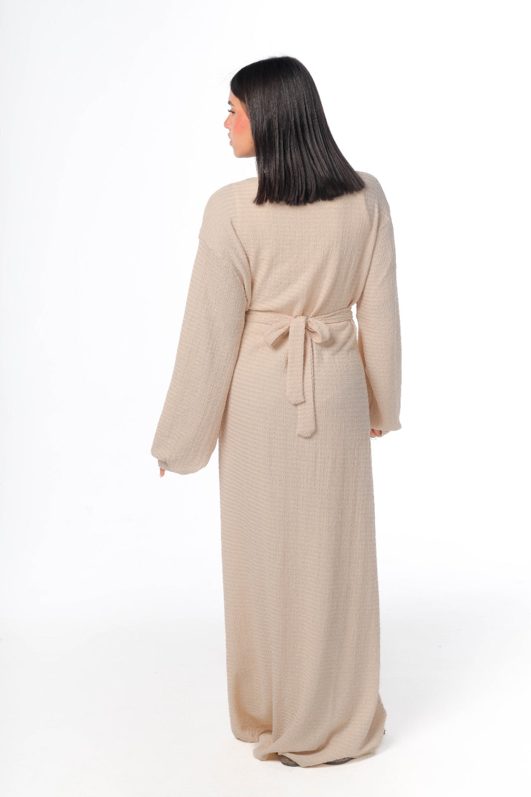 skinny dress in beige