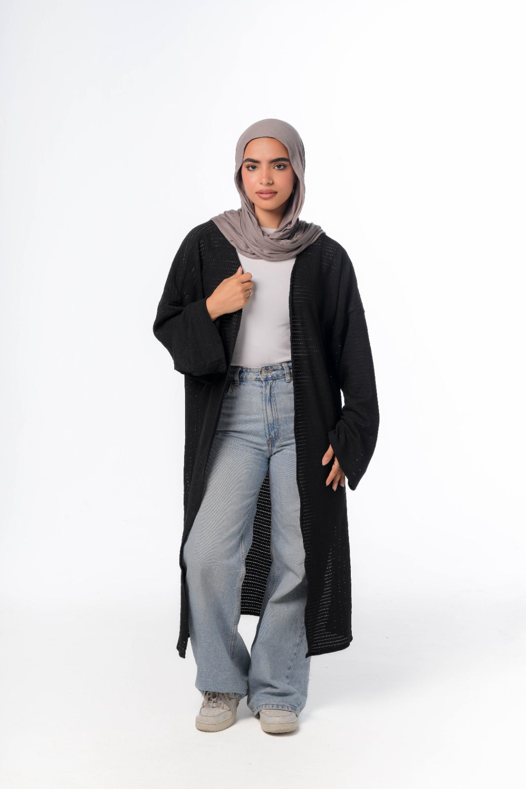 knitted cardigan in black