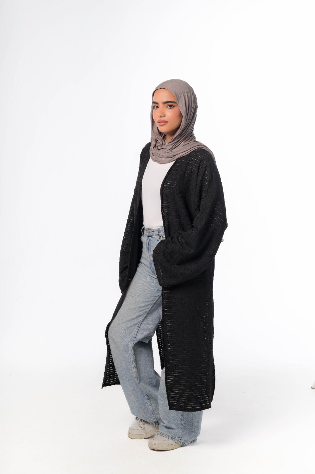knitted cardigan in black