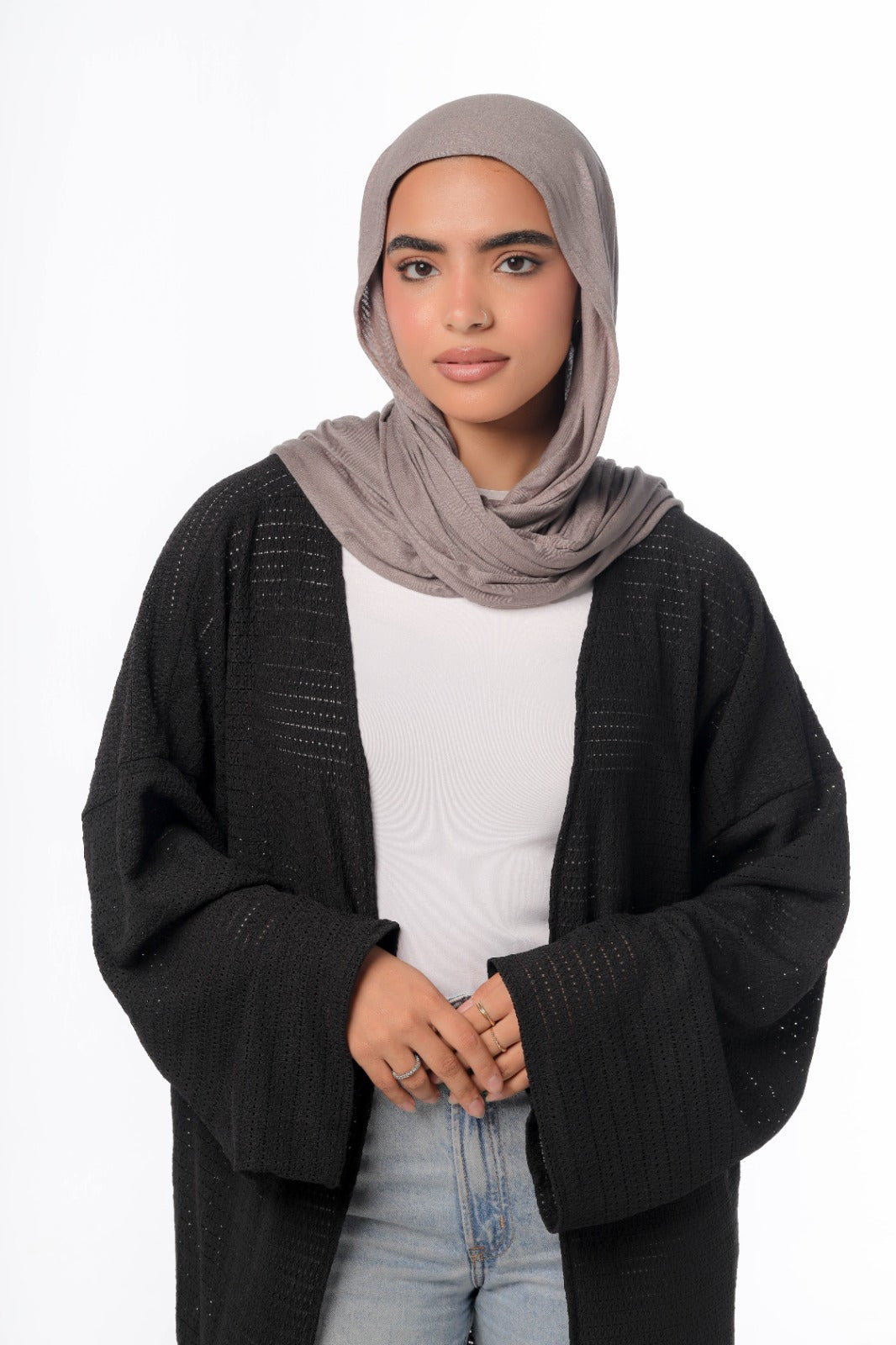 knitted cardigan in black