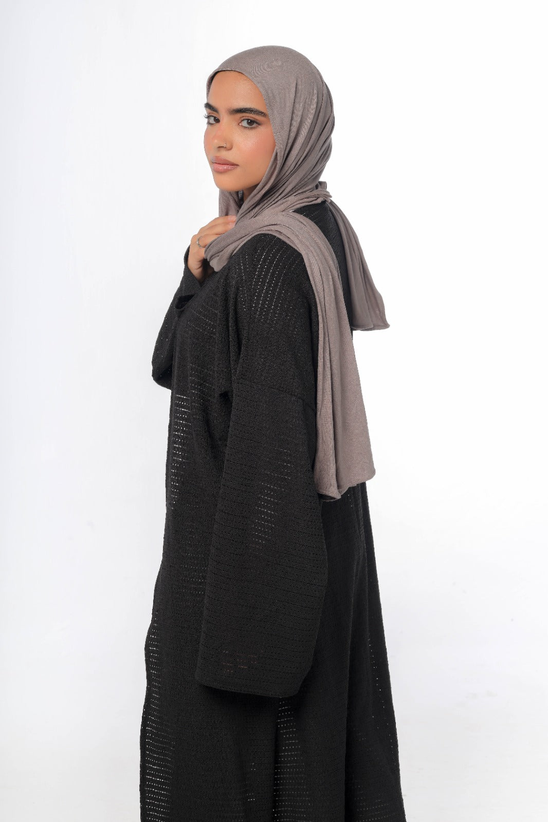 knitted cardigan in black