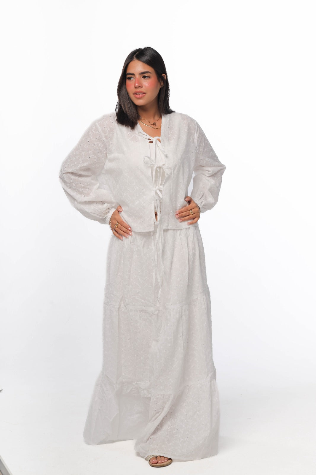 skirt set in off-white