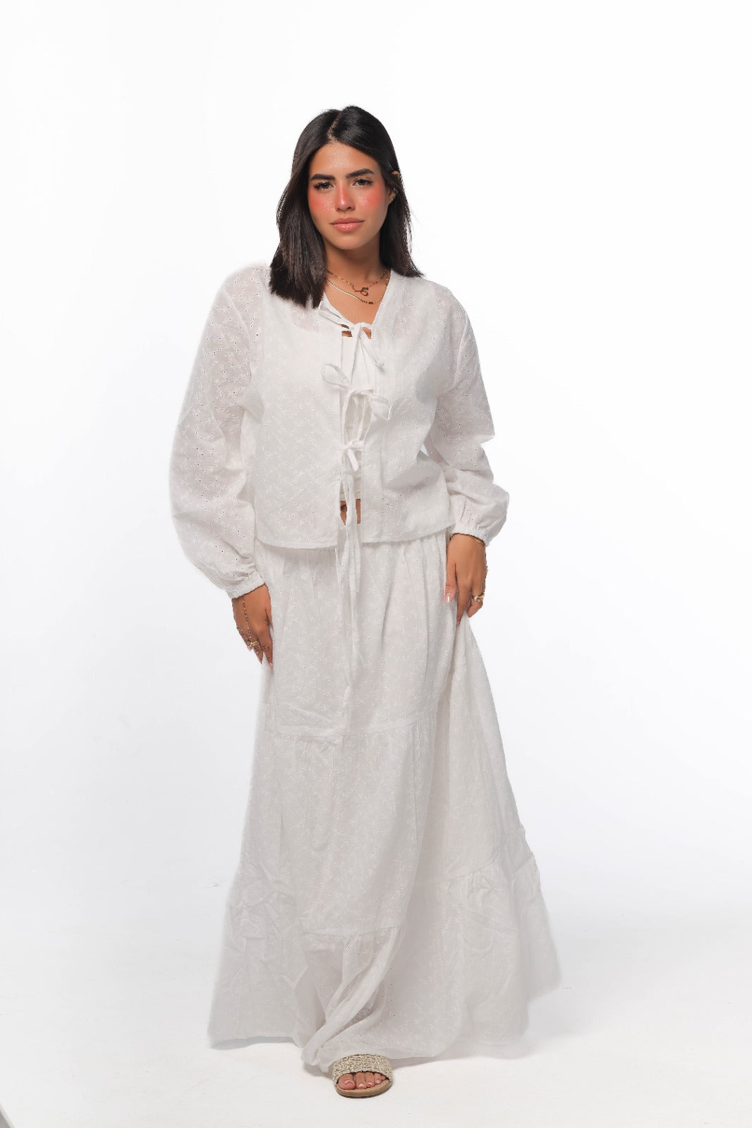 skirt set in off-white