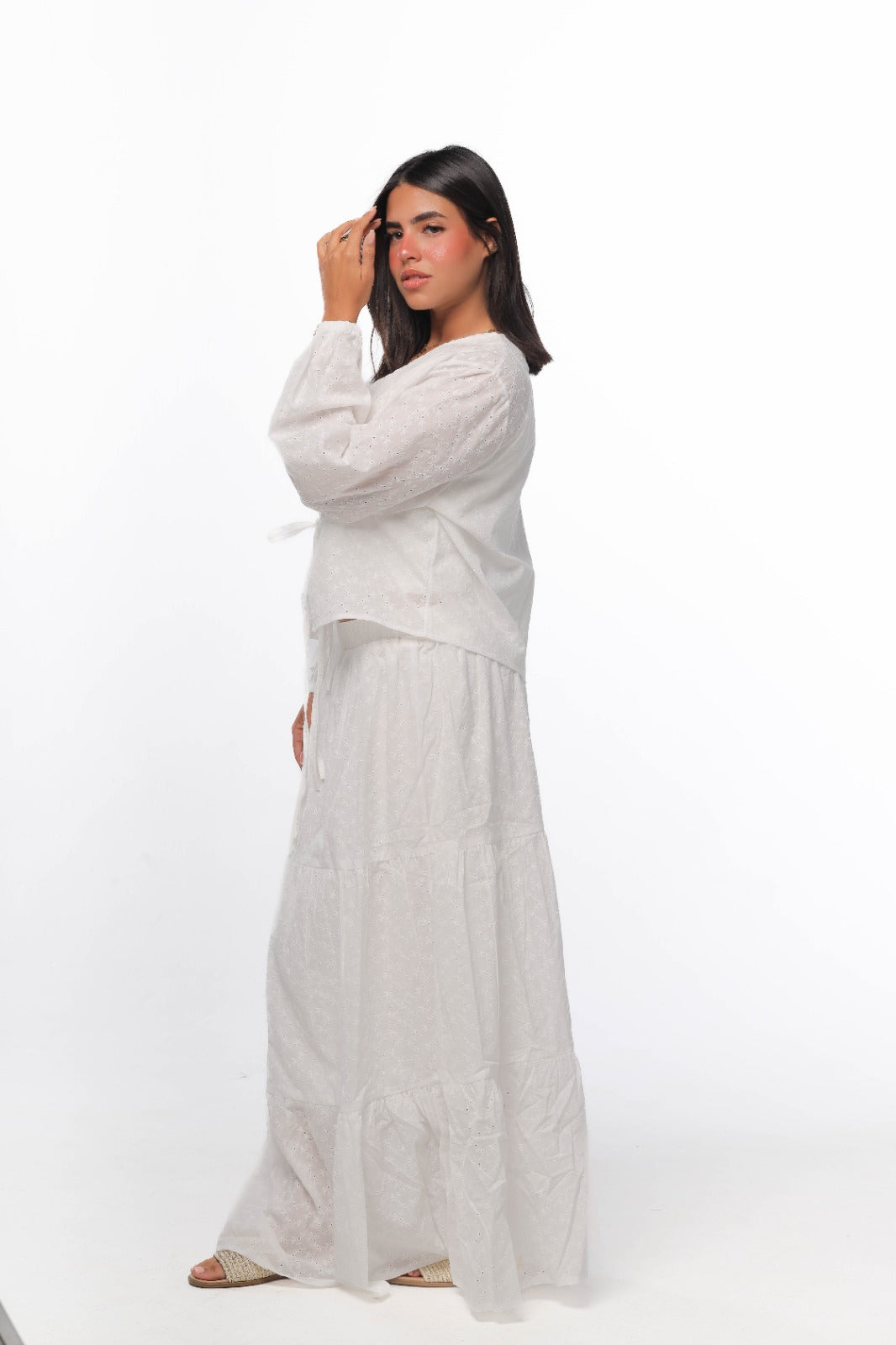 skirt set in off-white