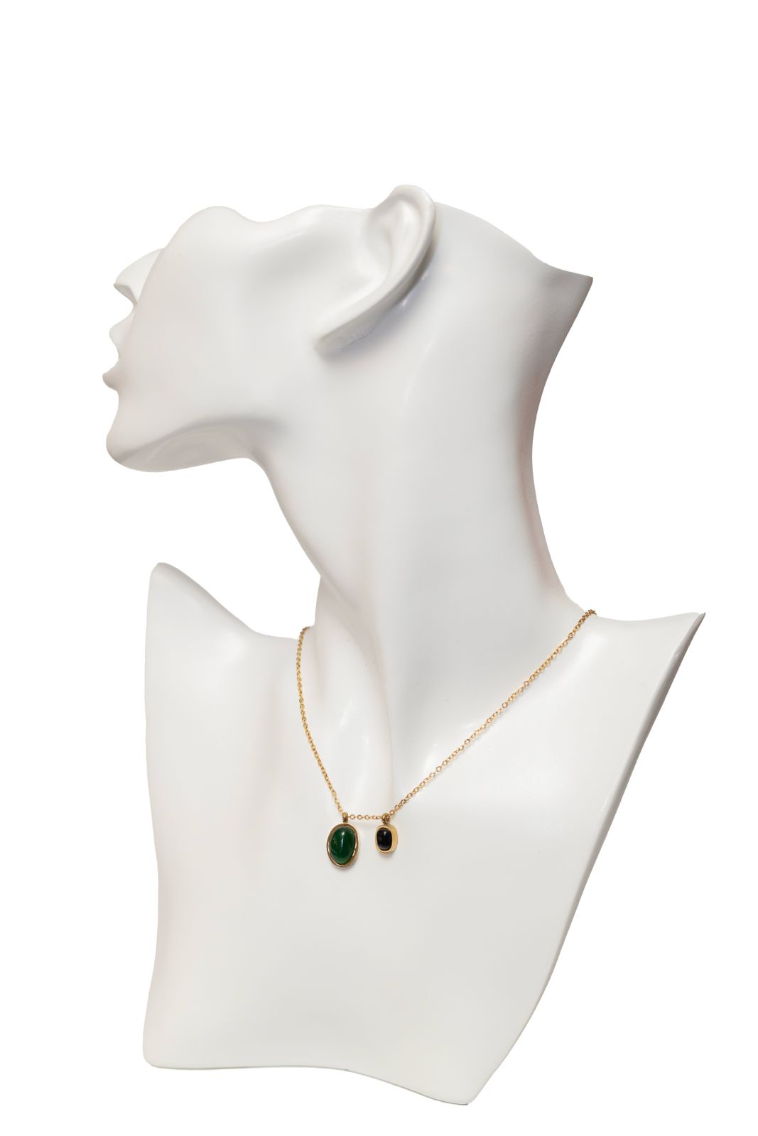 double stone necklace