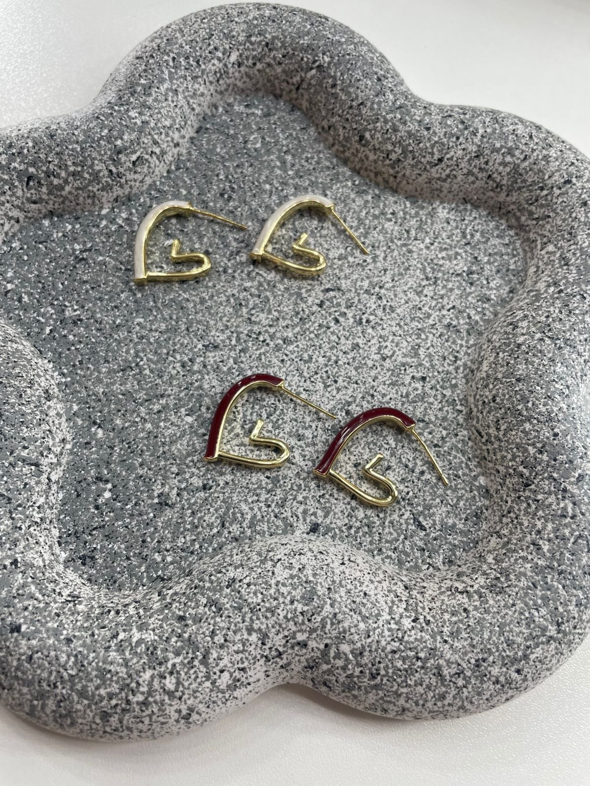 simple heart earrings