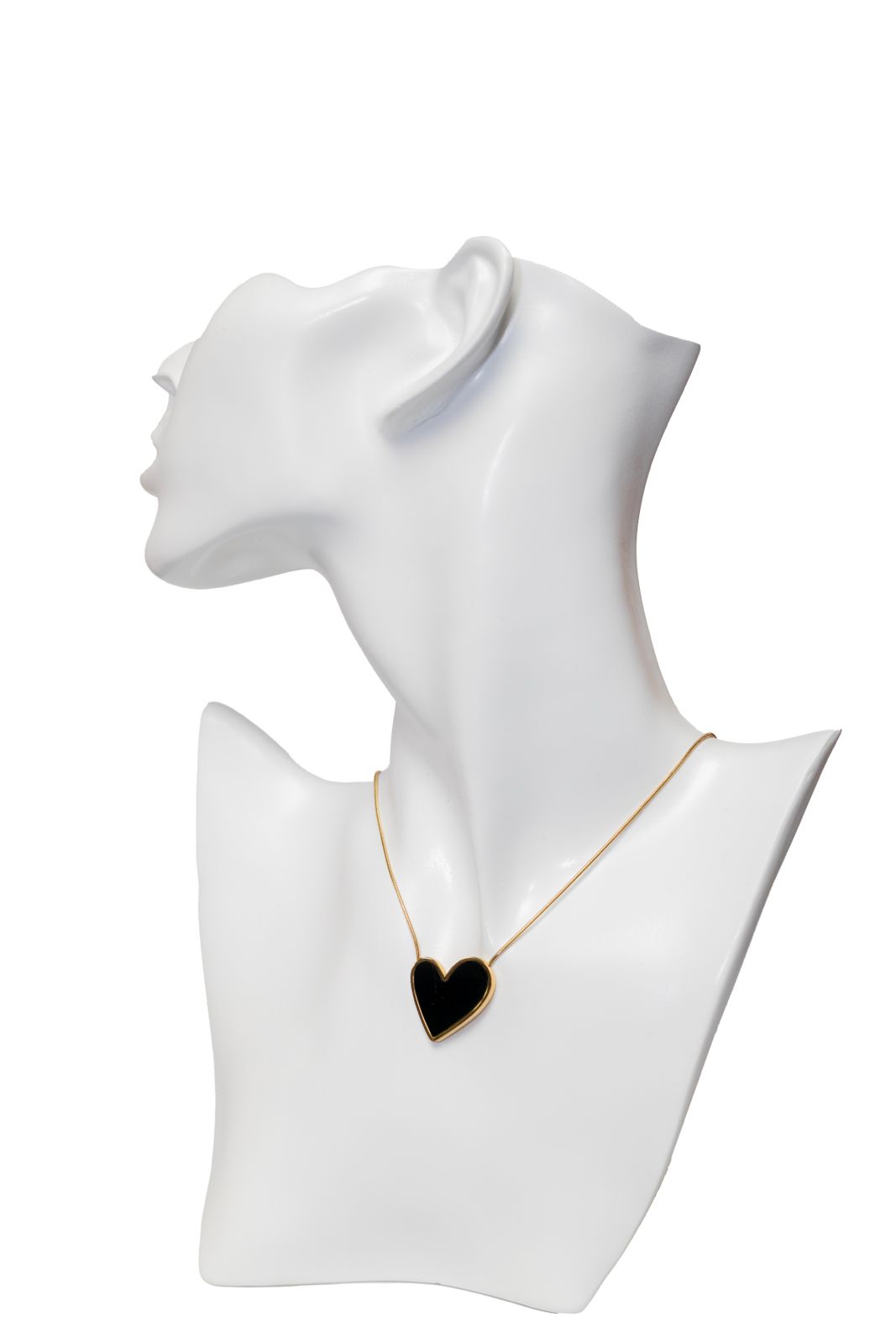 heart black necklace