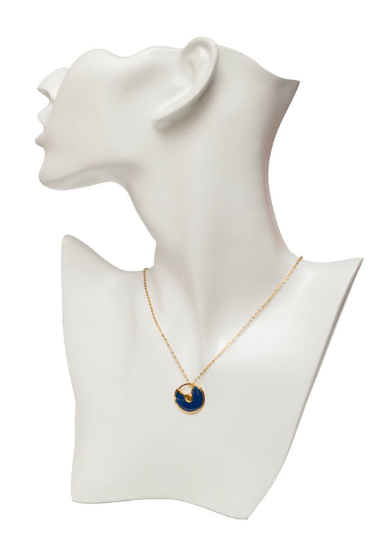 navy gold necklace