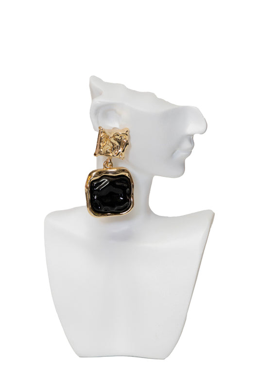 black stone earrings