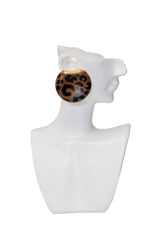 tiger black earrings