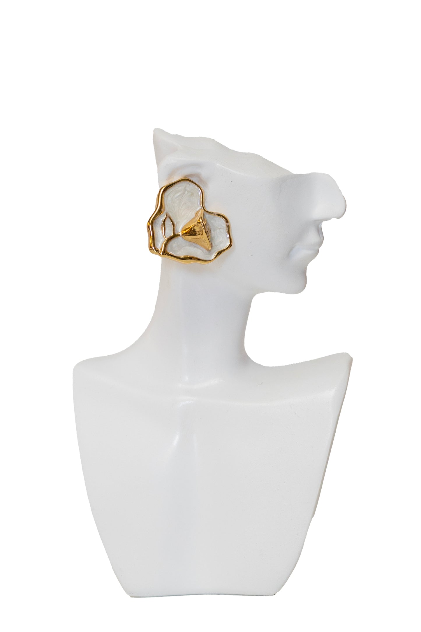 floral heart earrings