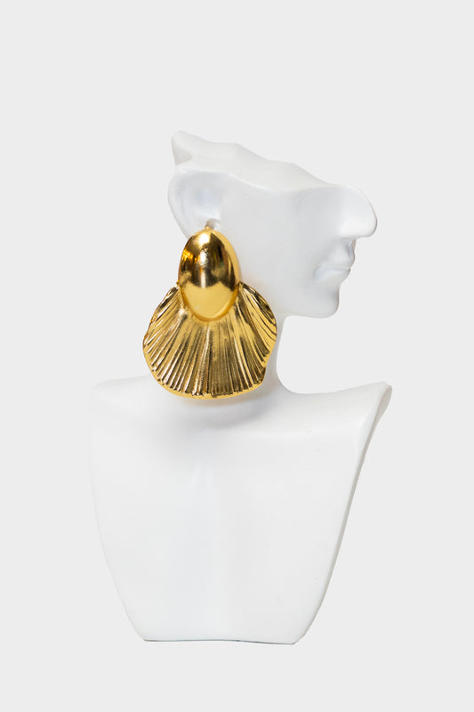 gold leaf earring