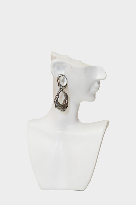pearl silver earrings