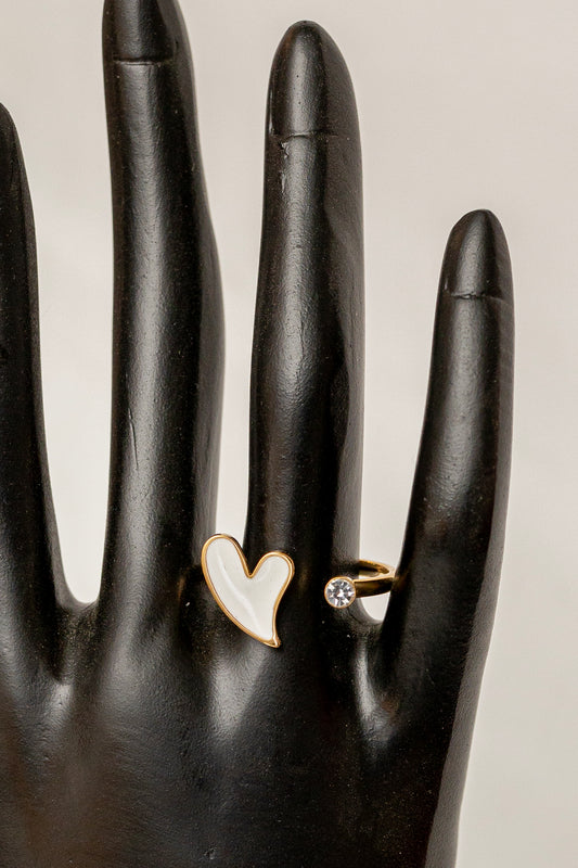 heart stone ring