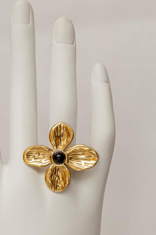 Flower Ring black