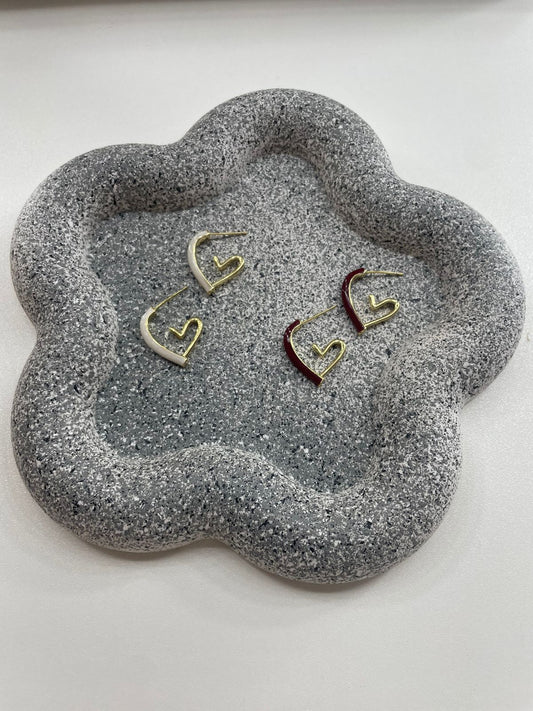 simple heart earrings