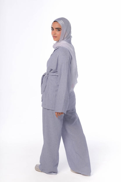 Tie wrap set in baby blue