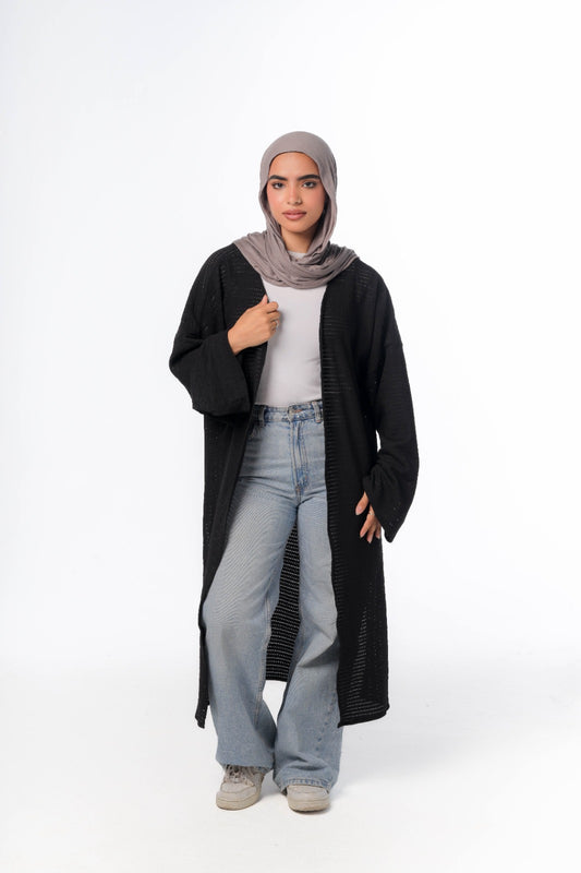 knitted cardigan in black
