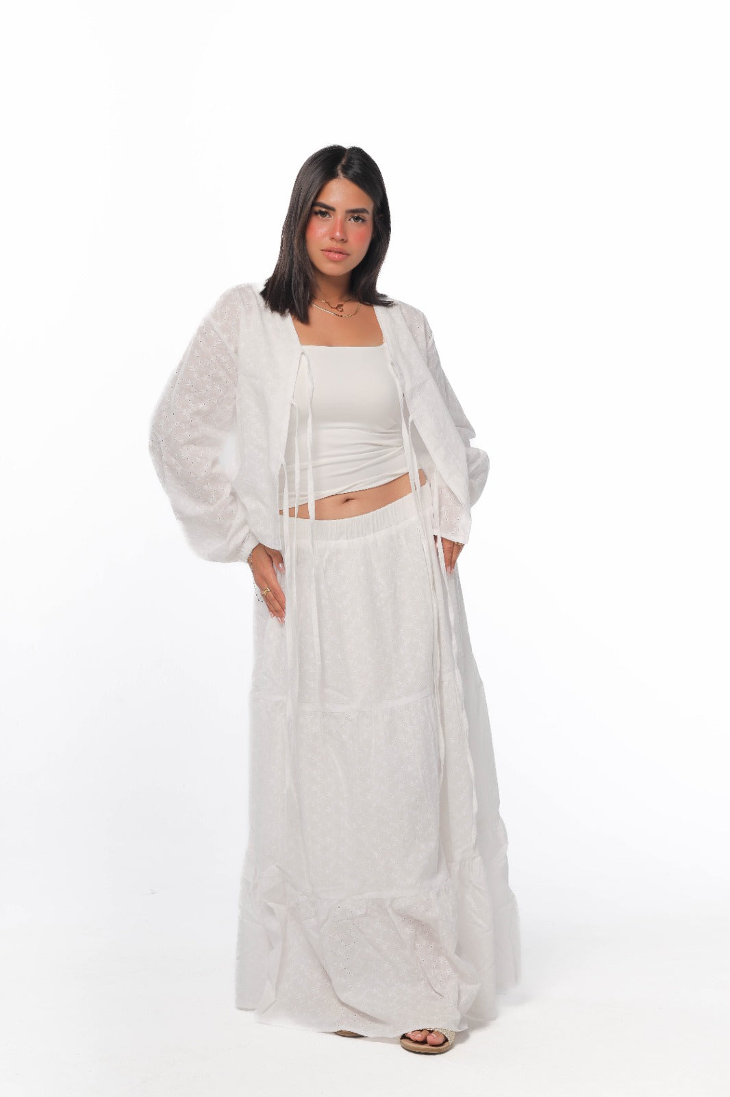 skirt set in off-white
