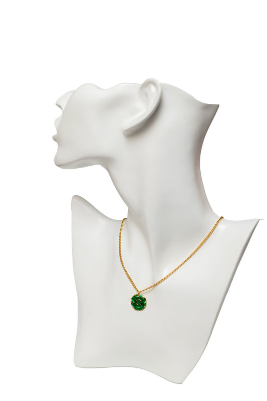 green stone necklace