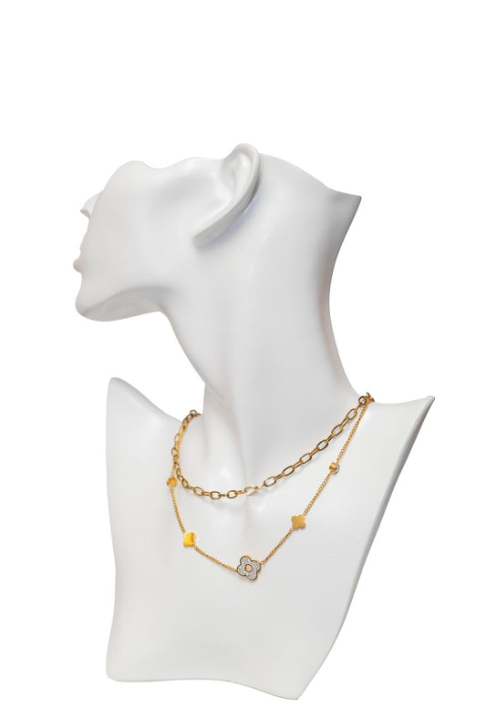 double necklace gold