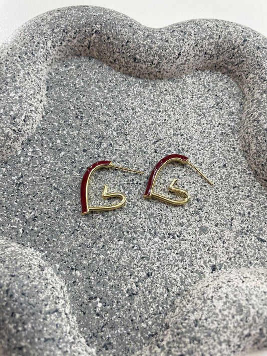 simple heart earrings